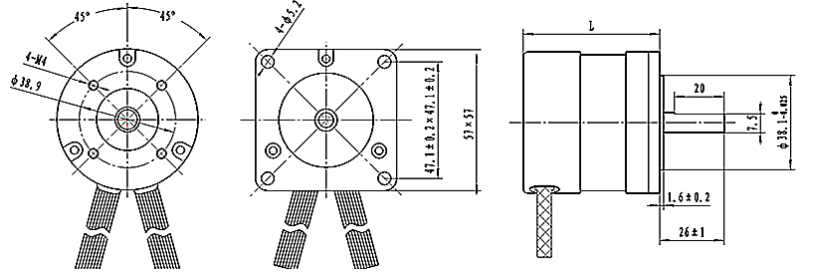 57blf 57mm BLDC Motor drawing
