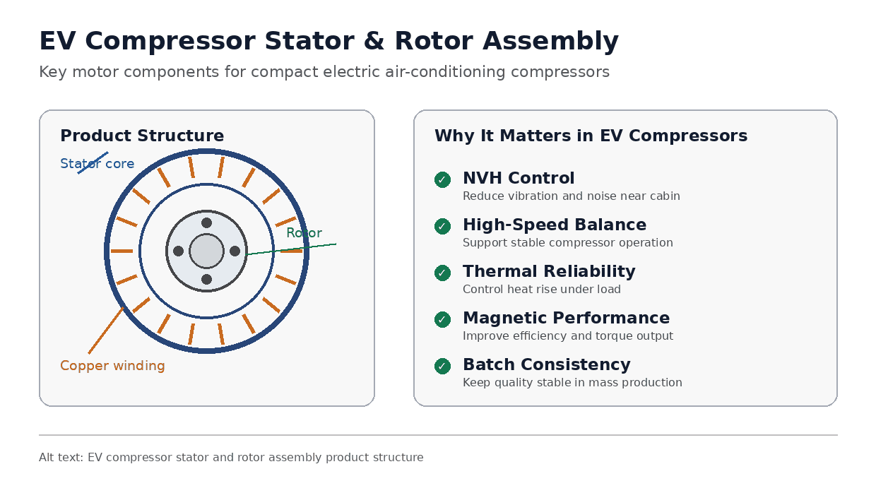 ev compressor stator rotor product structure.png