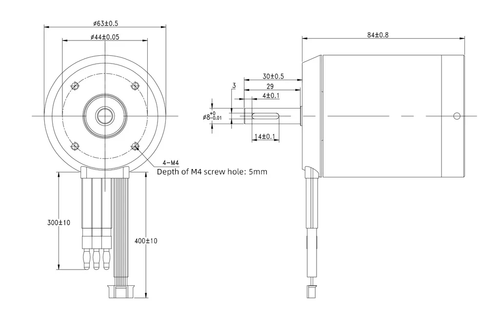 8MM Round Shaft Drawing