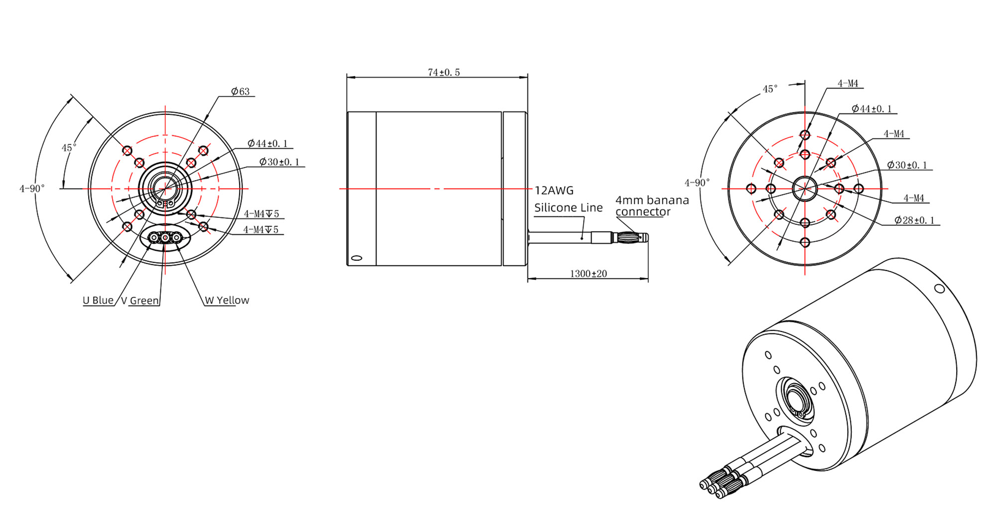 6374防水电机图纸