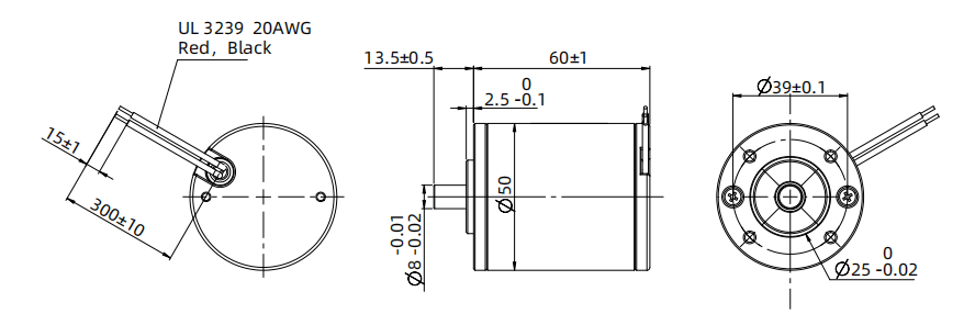 50ZYT brushed dc motor drawing