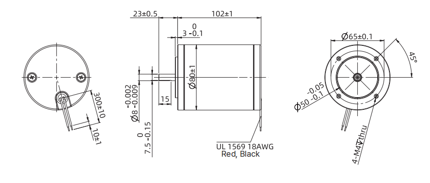 80ZYT brushed dc motor drawing