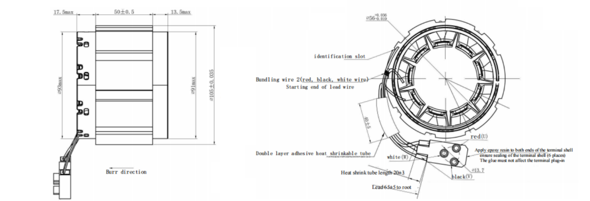 105 ملم 105 د. رسم الجزء الثابت لللف المركز