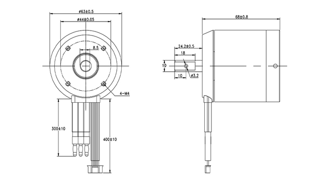 6368 1720W 140KV/170KV/190KV D Shaft DC Motor Brushless BLDC Belt Motor for Electric Skateboard / E Scooters / E Bikes