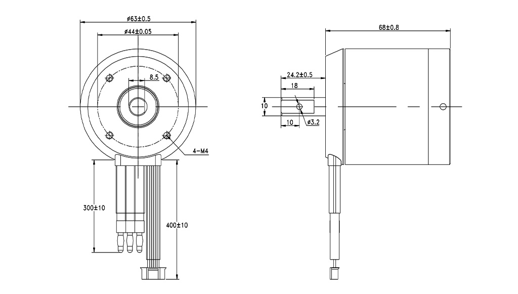 6368 1720W 140KV/170KV/190KV D Shaft DC Motor Brushless BLDC Belt Motor for Electric Skateboard / E Scooters / E Bikes